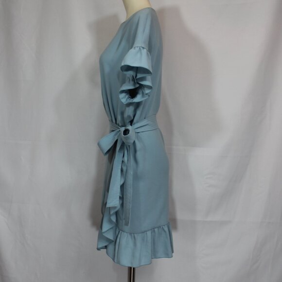 Aritzia Wilfred Ninette Ruffle Dress  Cocktail, Contemporary cobalt blue size M - Picture 6 of 11